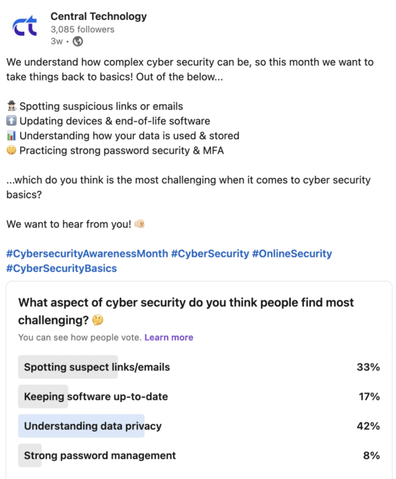 LinkedIn Cyber Security Poll - Data Privacy